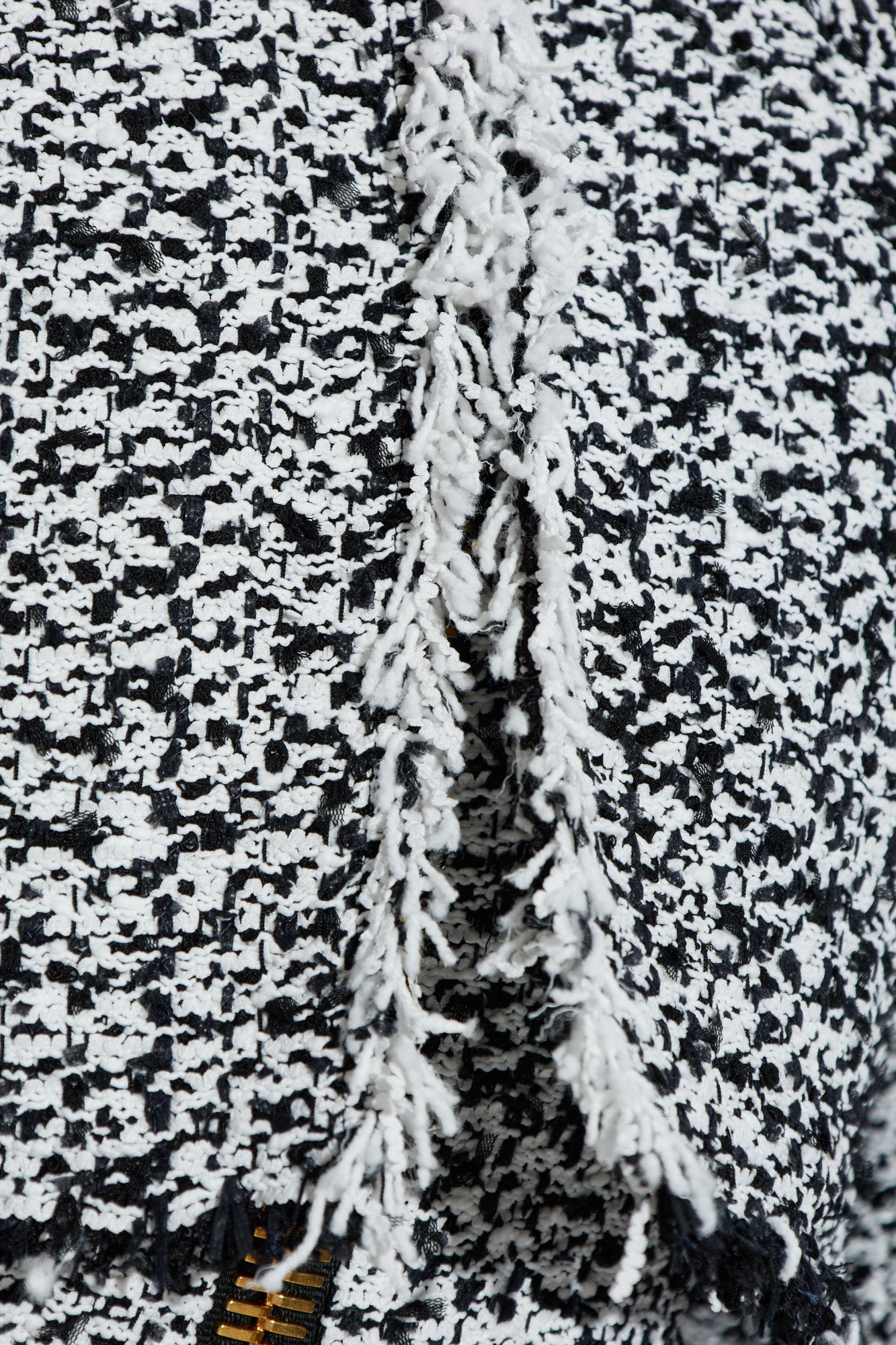 【美品】Loop Yarn Tweed Belted Down Coat 白 TWEED COAT - Babylon Style